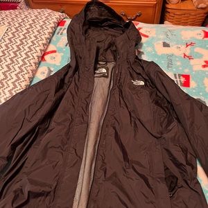Black North face Rain Jacket